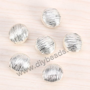 Bead, 925 Thai silver, brushed face, flat oval, 17mm, 2.5mm hole, Sold per pkg of 1 bag-3 pieces.