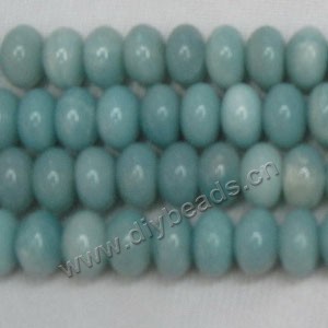 Bead, amazonite (natural), 5x8mm rondelle. Sold per 16-inch(40cm) strand