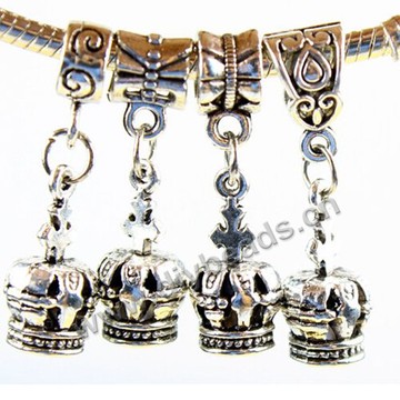 Bead,alloy,12x30mm,crown,Sold per pkg of 50 pieces.