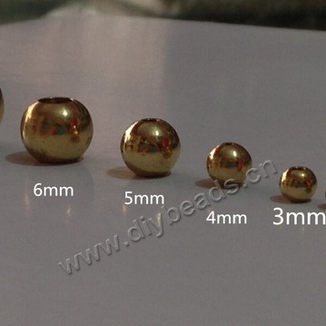 Bead, brass round beads, 8mm,  ntural brass color  Sold per pkg of 1 bag-200 pieces.