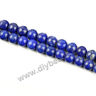 Bead, lapis lazuli (dyed), 10mm round,  Mohs hardness 5 to 6. Sold per 15-inch(38cm) strand