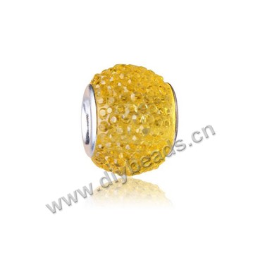 Bead,big-hole beads,zinc alloy,yellow color,10*12mm,Sold per pkg of 100pcs