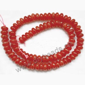 Bead, rhodochrosite (dyed), 9x5mm rondelle. Sold per 15-inch strand