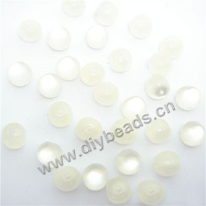 Bead, acrylic, cat's eye  white, 10mm round. Sold per pkg of 60ps