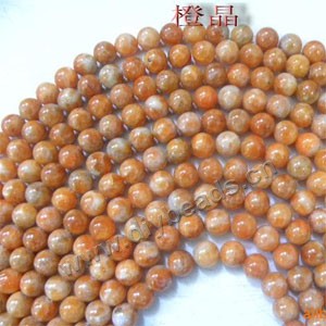 Bead, red calcite (natural), 8mm round. Sold per 16-inch strand.