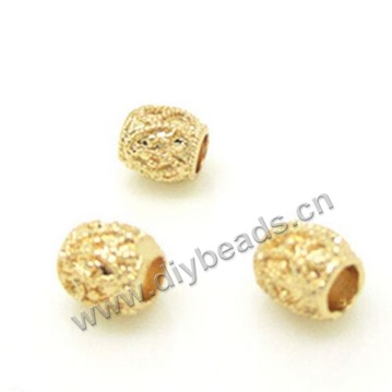 Bead,copper,24k gold filled,oval,5.5x3mm with 2.5mm hole,Sold per pkg of 50 pieces.