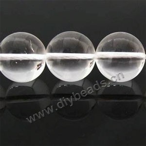 Bead,clear quartz crystal (natural), 20mm round. Sold per 16-inch strand