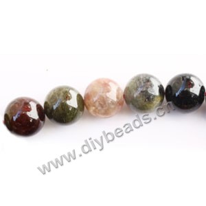 Bead, multi-tourmaline (natural), multicolored, 12mm round, Mohs hardness 7 to 7-1/2. Sold per 16-inch strand