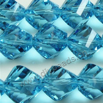 luxury bead, blue color,rondelle faced glass beads.10mm,per pkg of 10 strands