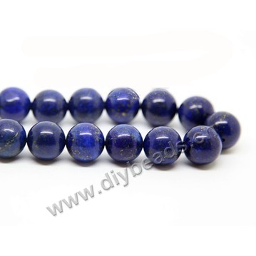 Bead, lapis lazuli (nautral), 10mm round, AA grade Mohs hardness 5 to 6 C grade. Sold per 15-inch(38cm) strand