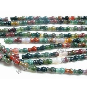Bead, India agate (natural), 15x10mm vase. Sold per 16-inch strand.