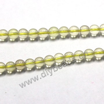 Bead, Citrine (natural), 5mm round, Sold per 16-inch strand