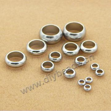 Wholesale big hole stainless steel spacer beads for jewelry making