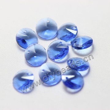Bead, glass, blue, 10mm faceted satellite, sold per pkg 5 bags.