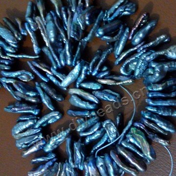 Pearl,cultured freshwater,blue,20mm baroque, Agrade. Sold per pkg of one strand