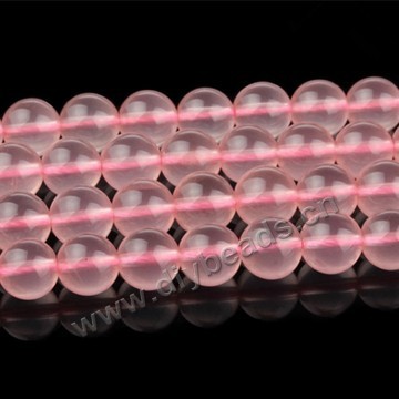 Bead, rose quartz (natural), 10mm round, Sold per 15-inch strand