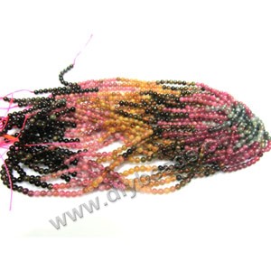 Bead, multi-tourmaline (natural), multicolored, 4mm round, A grade,Mohs hardness 7 to 7-1/2. Sold per 16-inch strand