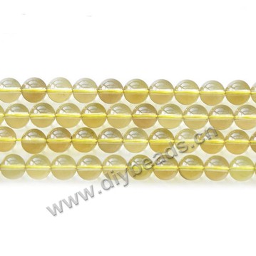 Bead,yellow quartz,smooth,8mm round.Sold per pkg one strands.