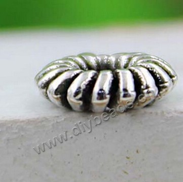Bead,s925 thai silver, rondelle,7.6x2.5mm,0.45g,Sold per pkg of 30 pieces.