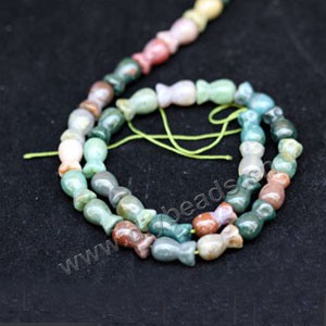 Bead, India agate (natural), 12x10mm vase. Sold per 16-inch strand.