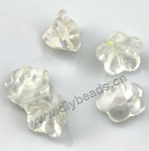 Beads,necklace charms,clear,10x10mm flower cone,findings for making jewelry, mini order 40ps