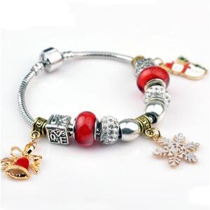Bracelet,alloy, Beaded bracelet ,Pendant Bracelet, Sold per pkg of 10ps