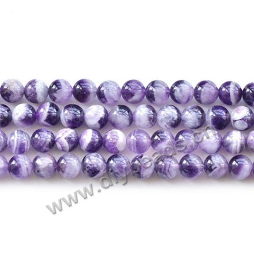 Bead,amethyst (natural),6mm round. Sold per 15-inch(38cm) stran