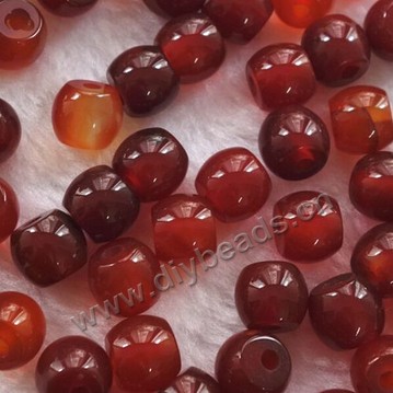Bead,red agate,8x10mm,drum,Sold per pkg 50pcs