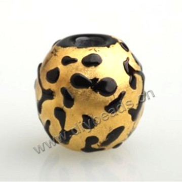 Bead,Japan lampworked glass,golden,18x18mm round.mini order 100pc 