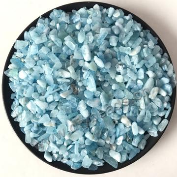 Bead Chips, natural Aquamarine chips without hole, 5-12mm. Sold per pkg of 5kgs