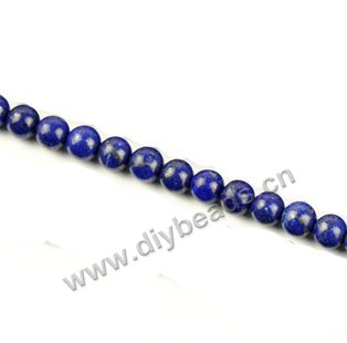 Bead, lapis lazuli (dyed), 8mm round,  Mohs hardness 5 to 6. Sold per 15-inch(38cm) strand