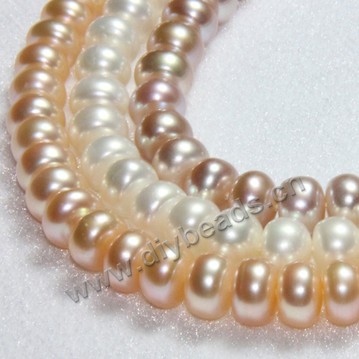 Pearl, cultured freshwater,purple gold white,9-10mm button, AA grade. Sold per bag of one strand