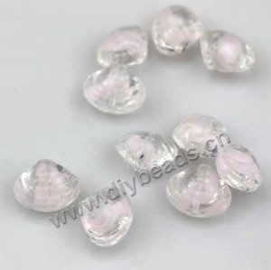Necklace charm , crystal beads,pink,12.3x10.2mm freshwater mussel,mini order 12ps ,findings for making jewelry