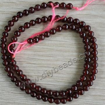 Wholesale 3A grade 4mm natural Mozambique pomegranate garnet beads