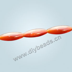 Bead, red agate (dyed), 16x10mm oval. Sold per 15-inch strand.