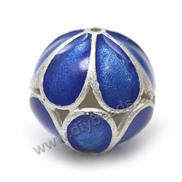 High quality, round cloisonn beads, with the petal-shape
