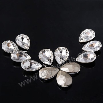 beads,k9 glass,no hole,4x6mm tear drop,sold per package of 100pcs