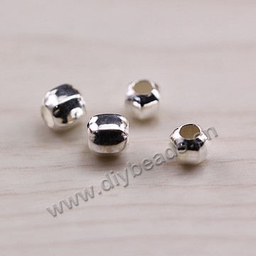 Bead, 925 sterling silver, 3mm diameter, 2mm hole, Sold per pkg of 1 bag-50 pieces.