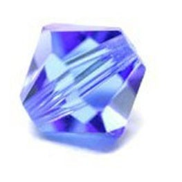 bead, AAA grade glass,blue color,6mm bicone 5301,sold per package of 100 pcs