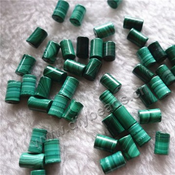 Bead, malachite (natural),6x10mm. Sold per pkg of 50pcs