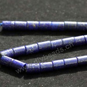 Bead, lapis lazuli(natural) , 16x10mm round tube. Sold per 16-inch strand