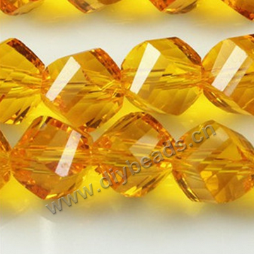luxury bead,dark yellow color,rondelle faced glass beads,10mm,per pkg of 10 strands