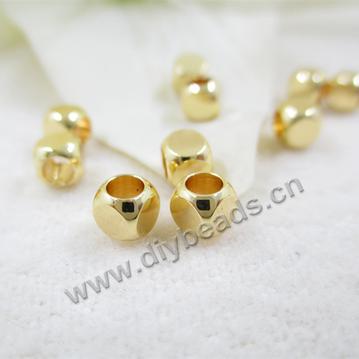 High cost effective jewelry accessories 2mm 3mm 4mm 24K Gold Filled faceted cube beads for jewelry making