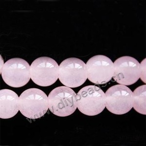 Bead, pink jasper (dyed), 16mm round. Sold per 15-inch strand