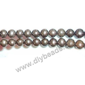 Pearl, cultured freshwater (dyed), coffe, 6-7mm potato. Sold per 15-inch(38cm) strand