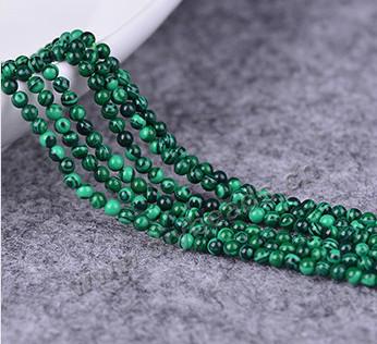 Factory direct synthetic malachite loose beads 6mm green loose beads for DIY jewelry