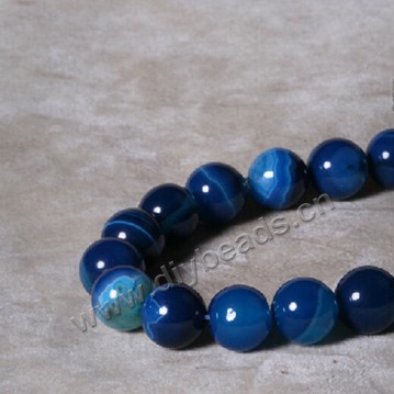 Bead, 10mm blue agate round blue lace agate ,  Sold per 16-inch strand.