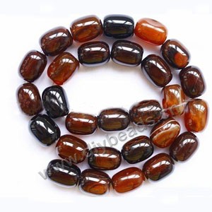 Bead,  Visional  agate (natural), 11x15mm round tube. Sold per 15-inch strand. 