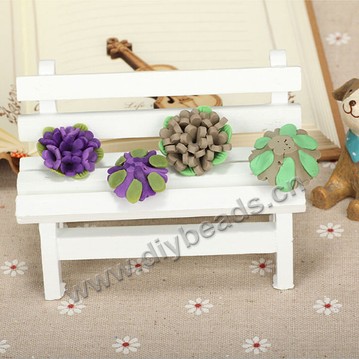 Bead, polymer clay,mixed color,25x17mm flower. Sold per pkg of 20.