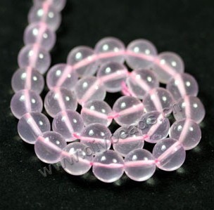 Bead, rose quartz (natural), 2mm round, Sold per 15-inch strand